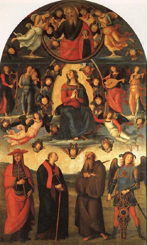 PERUGINO, Pietro The Assumption of the Virgin with Saints oil painting picture